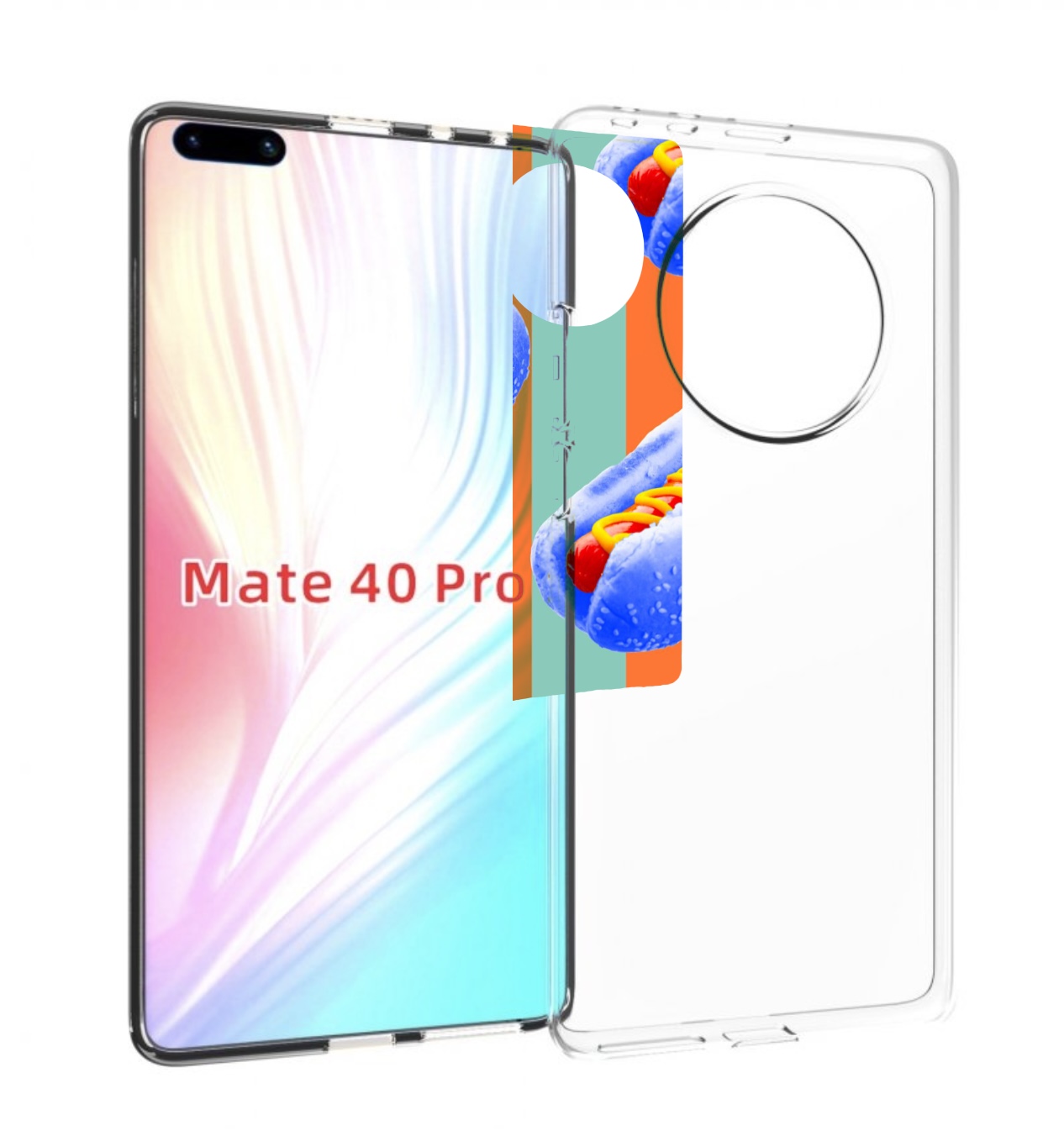 

Чехол MyPads синие хотдоги для Huawei Mate 40 Pro (NOH-NX9), Прозрачный, Tocco