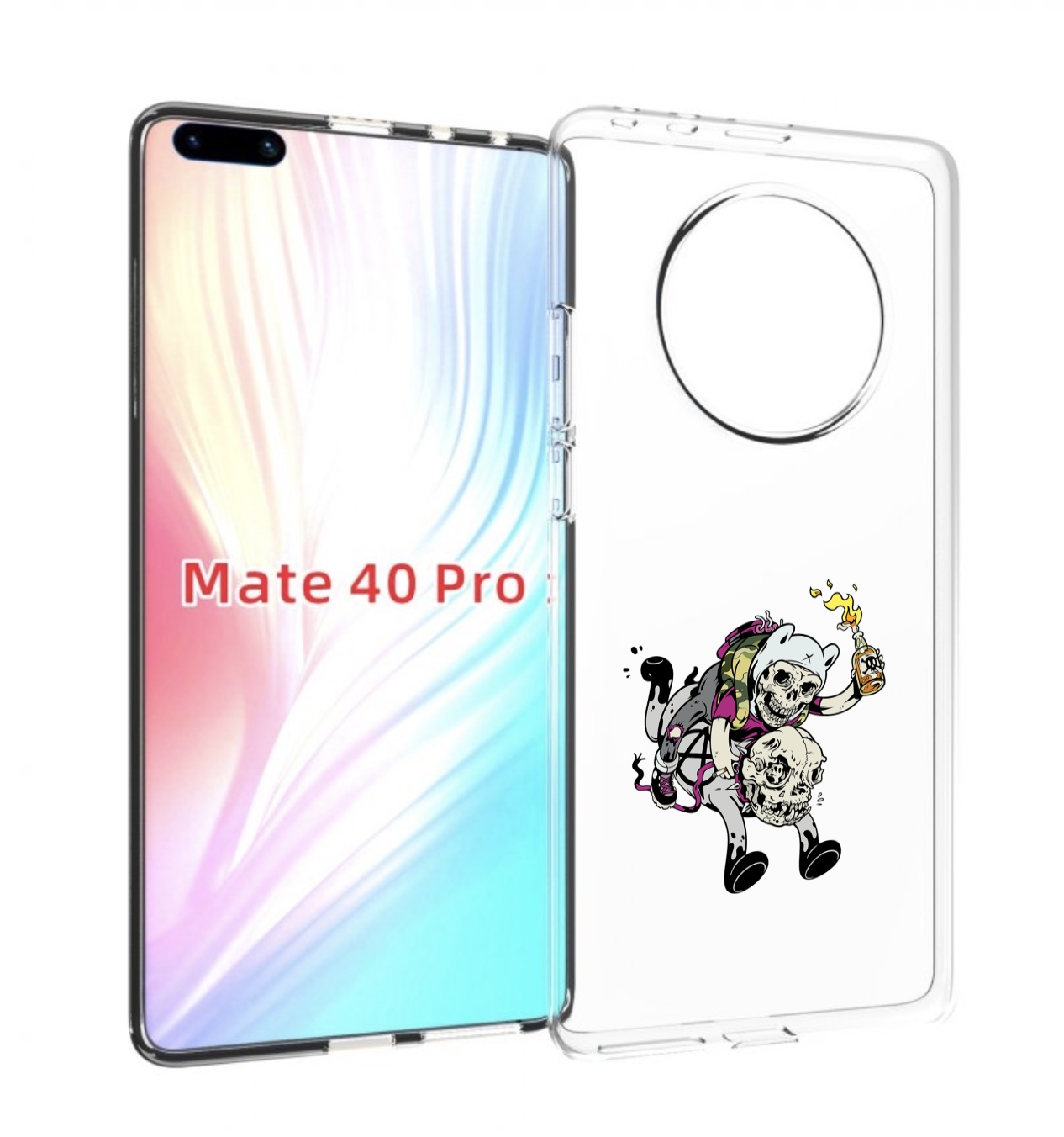 

Чехол MyPads время приключений скелеты для Huawei Mate 40 Pro (NOH-NX9), Прозрачный, Tocco