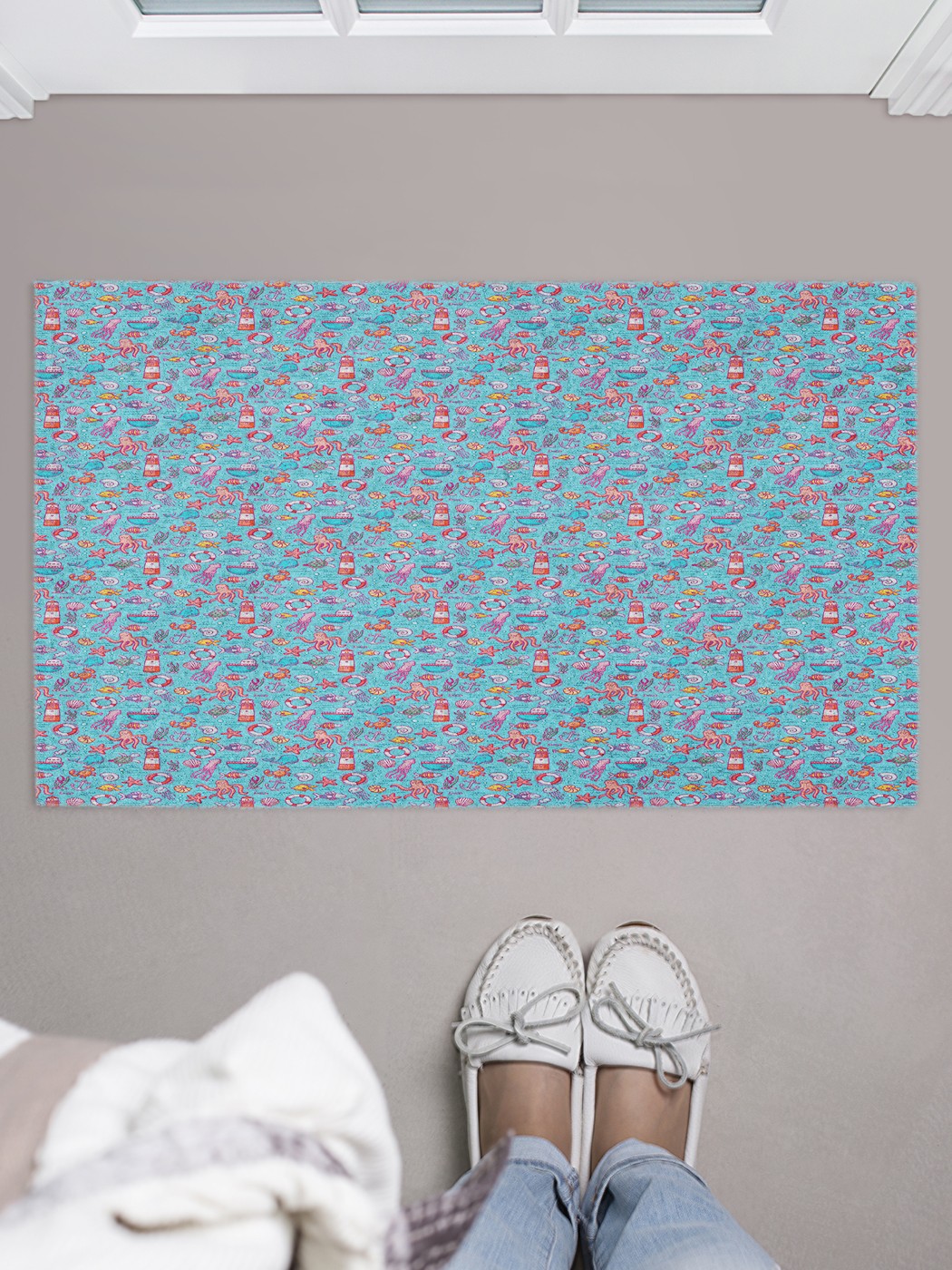 

Придверный коврик в прихожую для обуви, на резиновой основе, 75x45 см door_88757 JoyArty