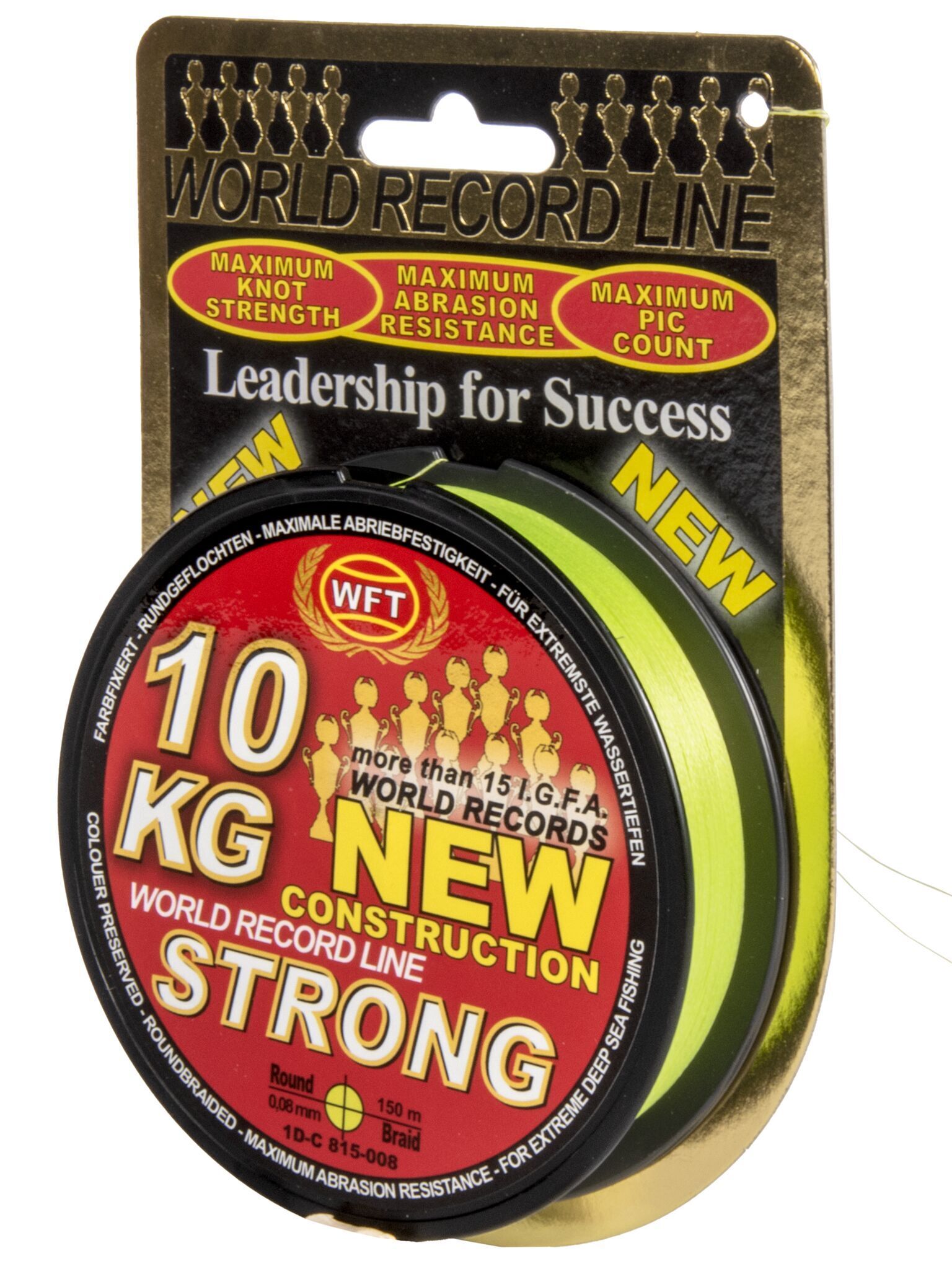 Рыболовная леска WFT Kg Strong 150 м, 0.08 мм Chartreuse