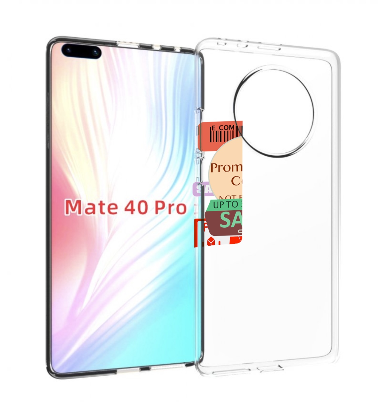 

Чехол MyPads скидочные-купоны-принт для Huawei Mate 40 Pro (NOH-NX9), Прозрачный, Tocco