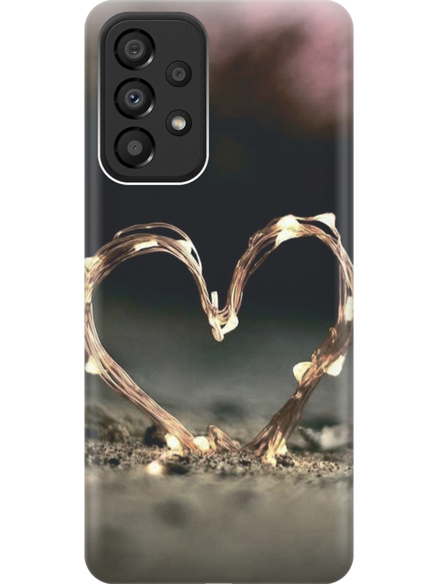 

Силиконовый чехол на Samsung Galaxy A33 5G с принтом "Светящееся сердце", Прозрачный;желтый;черный, 740132991