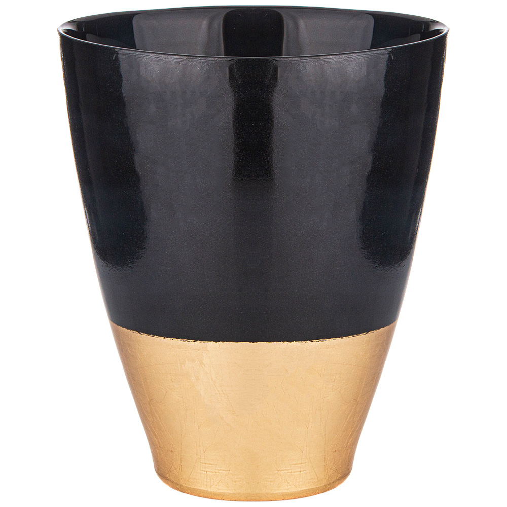 

Ваза Bronco Bohemia black gold 19х24см стекло (336-112_)