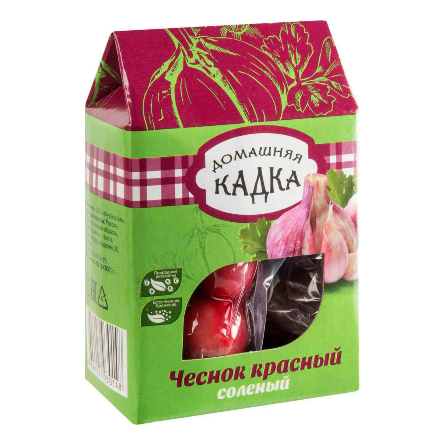 

Чеснок ФЭГ Домашняя кадка красный соленый 400 г