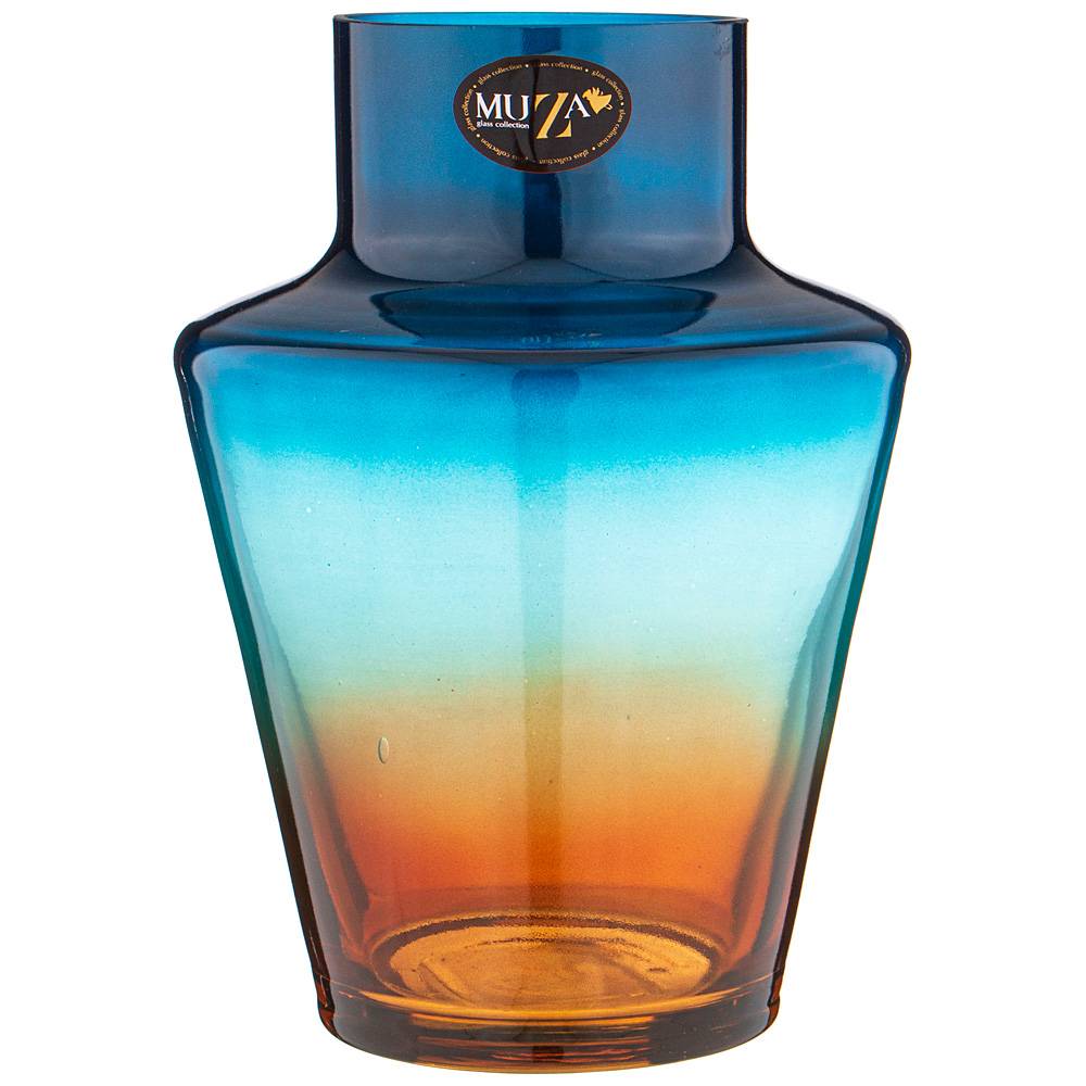 

Ваза Muza Letik blue amber 25см стекло (380-765_)