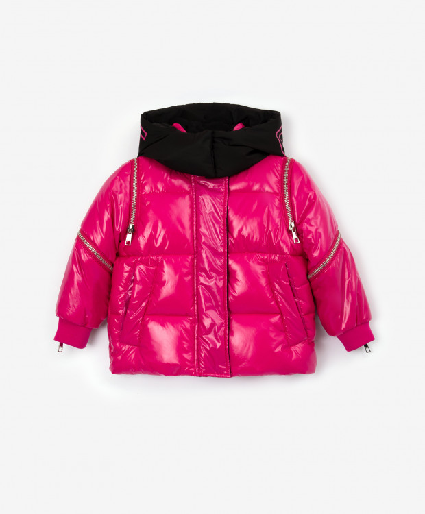 Куртка на искусственном пуху розовая Gulliver 22301GMC4105, 110