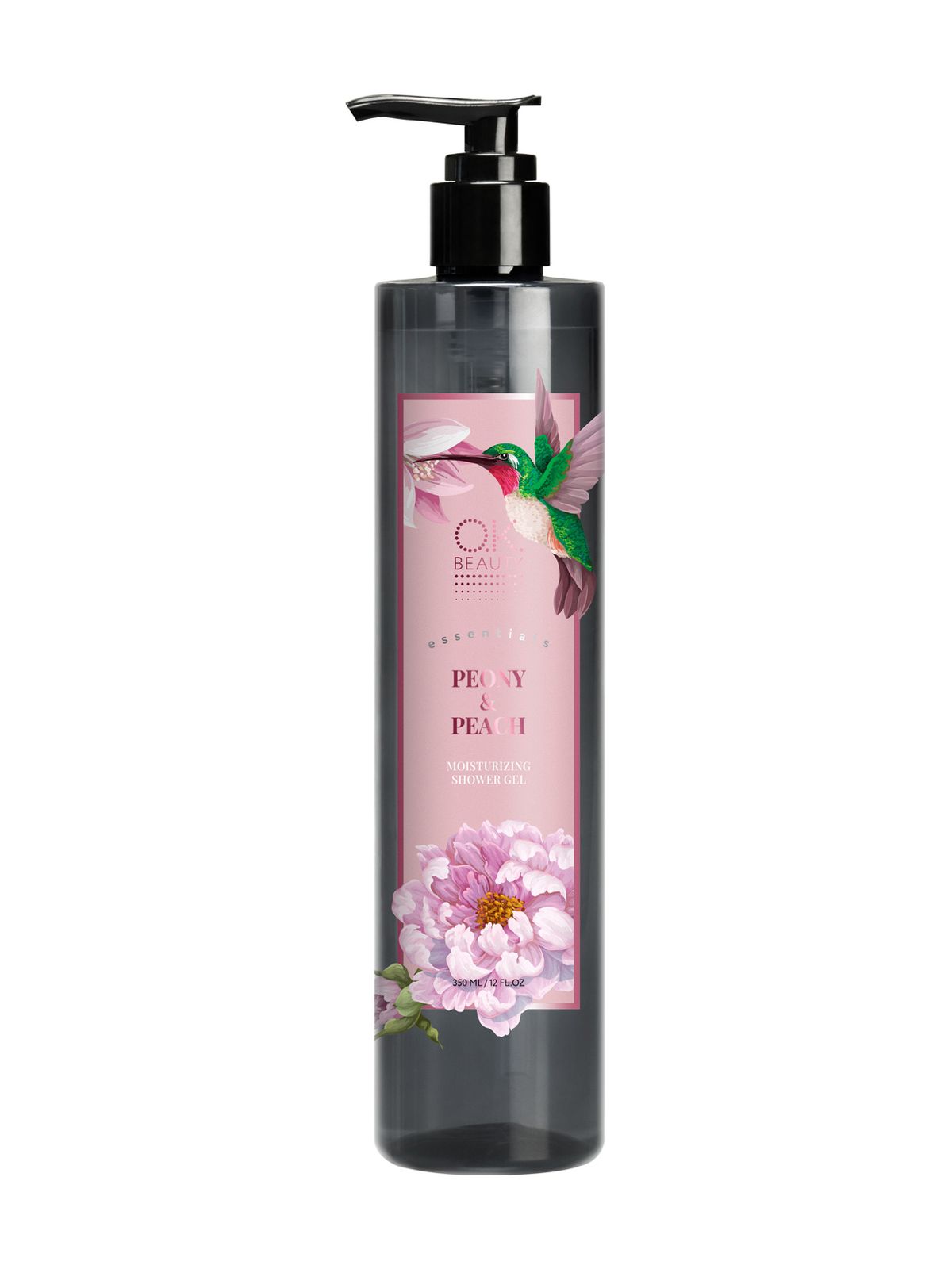 фото Гель для душа o.k.beauty увлажняющий essentials peony& peach shower gel 350мл