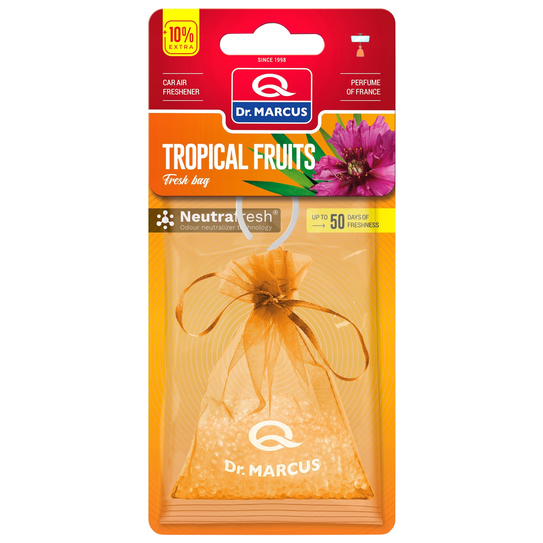 

Ароматизатор в машину DrMarcus Fresh Bag Tropical Fruits, Оранжевый