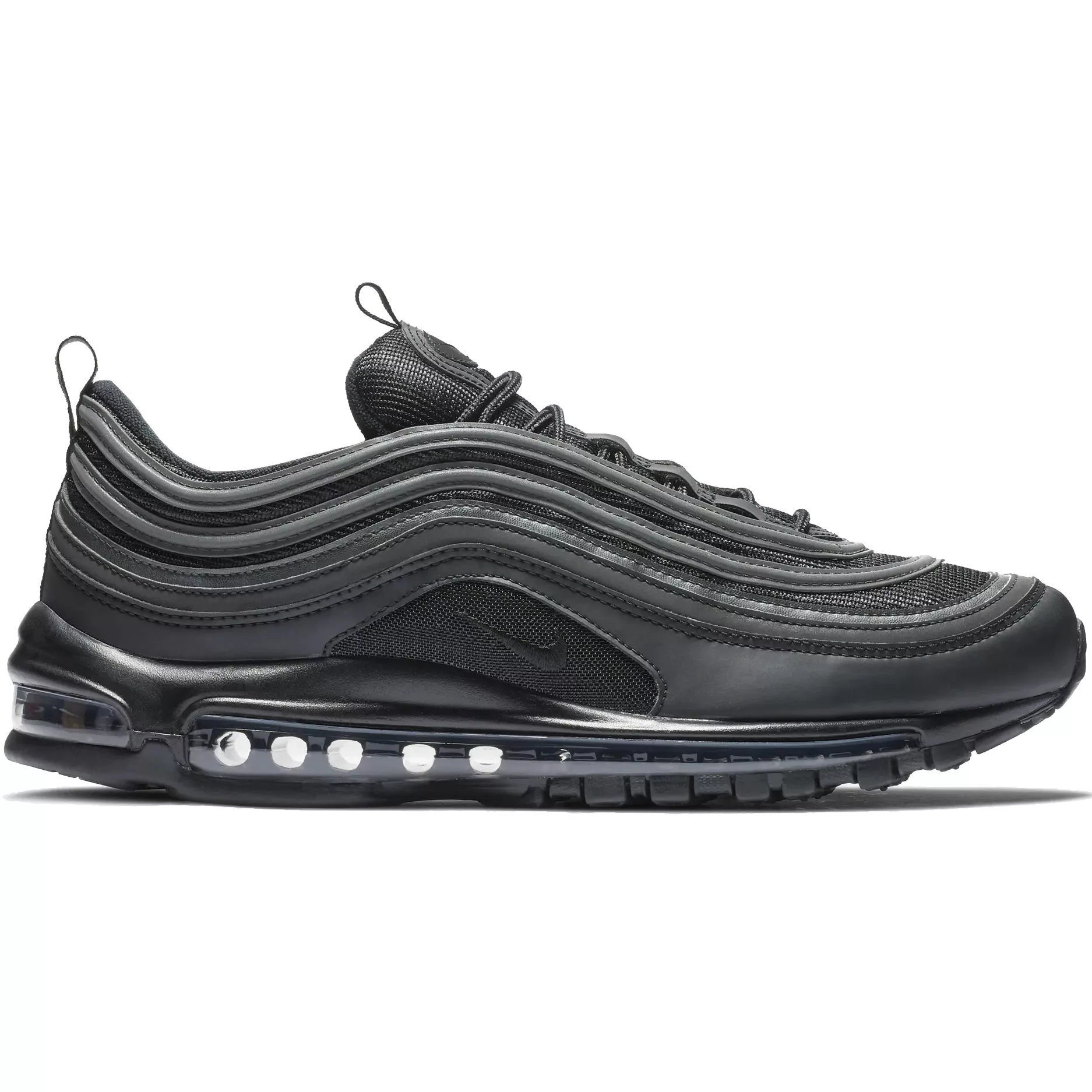 

Кроссовки мужские Nike AIR MAX 97 черные 45 EU, Черный, AIR MAX 97