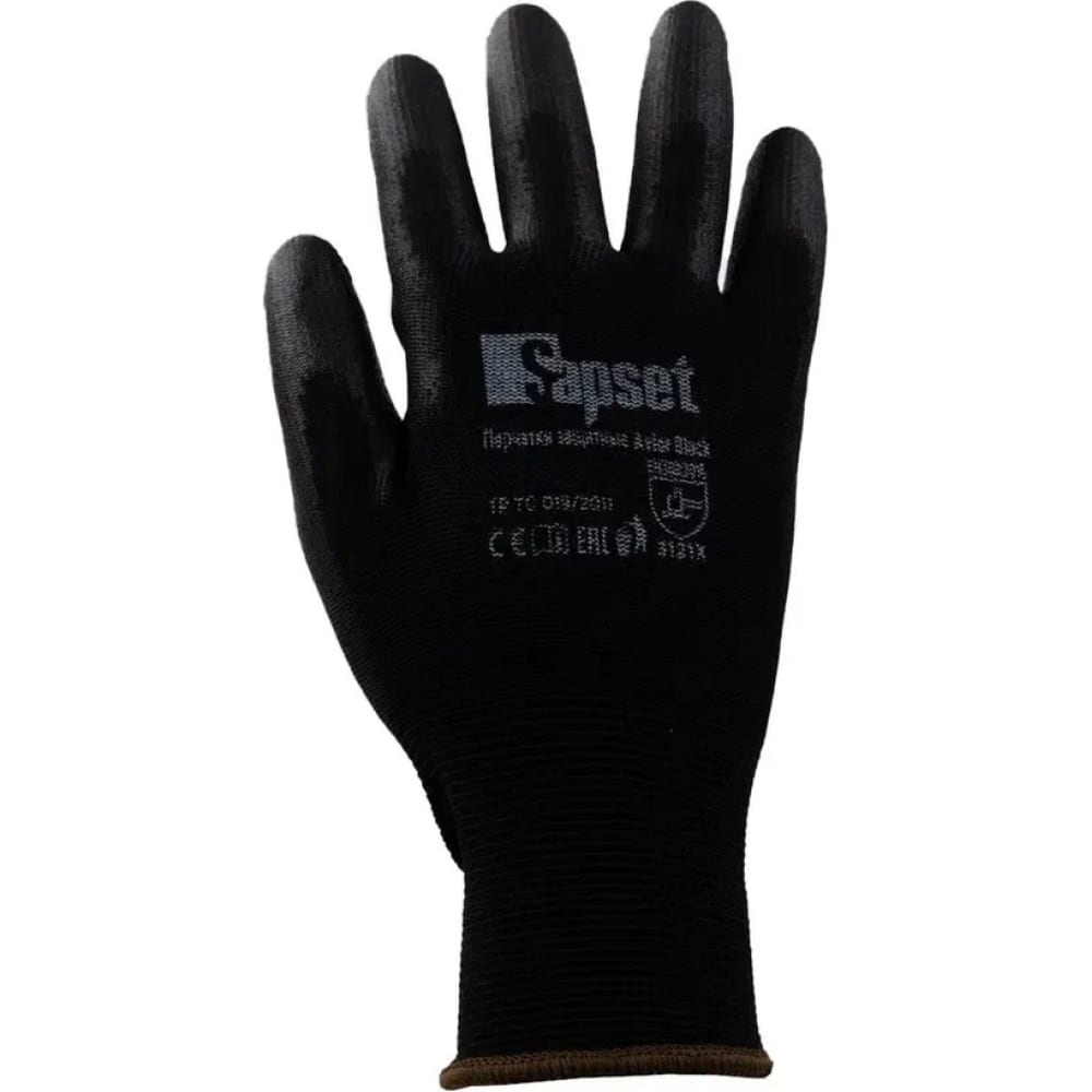 SAPSET Перчатки для складских и строительных работ с покрытием из полиуретана Avior Black