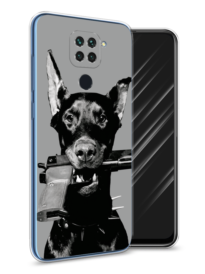 

Чехол Awog на Xiaomi Redmi 10X/Redmi Note 9 "Доберман", Серый, 38150-1