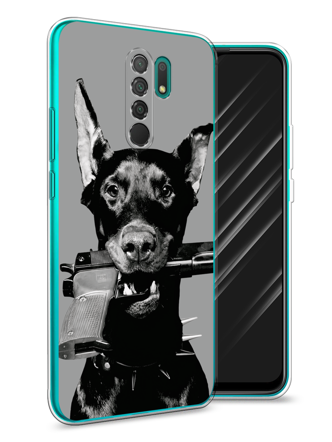 

Чехол Awog на Xiaomi Redmi 9 "Доберман", Серый, 38350-1