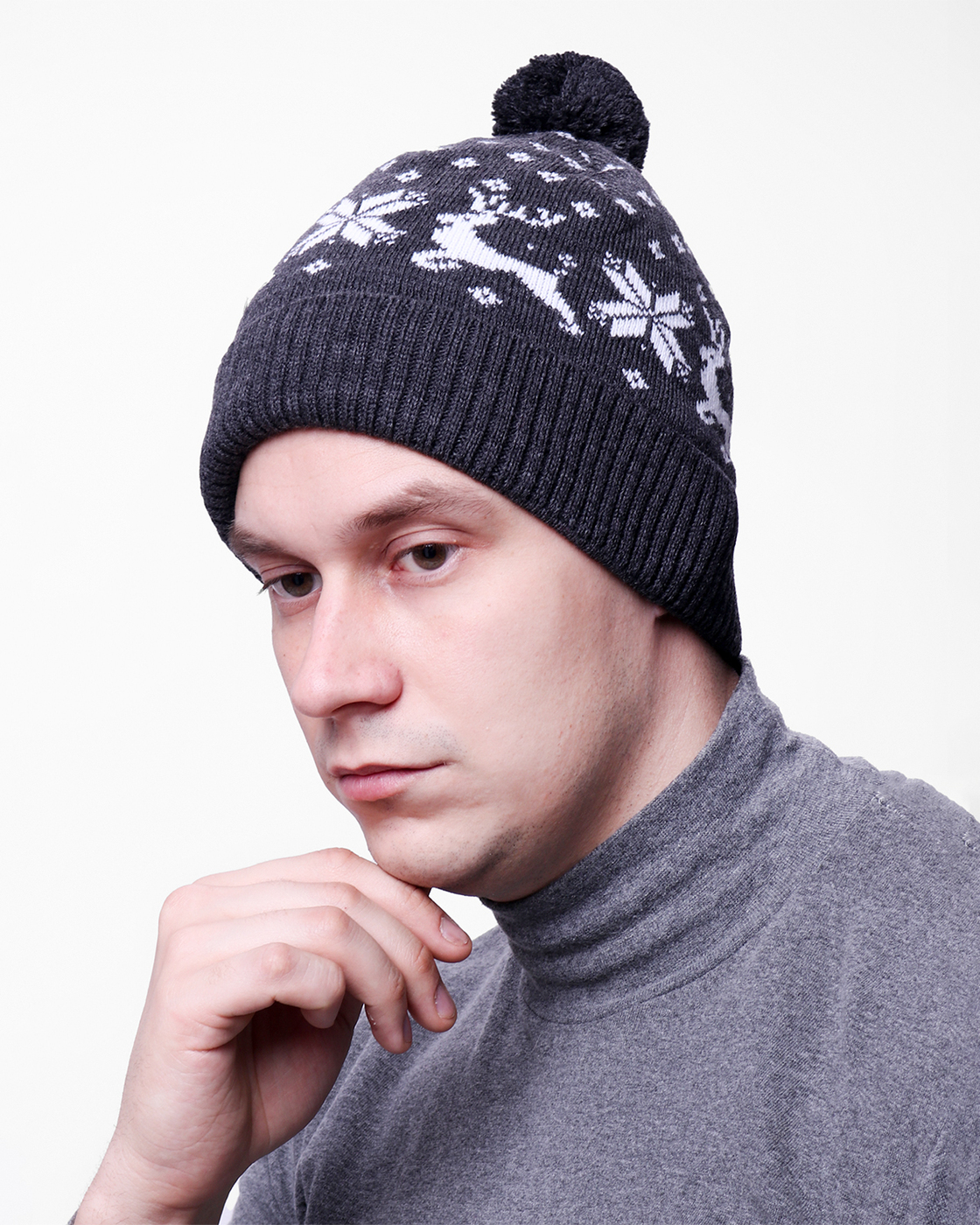 

Шапка бини мужская NoBrand PGU-SHSKA7-UM, серый, PGU-SHSKA7-UM