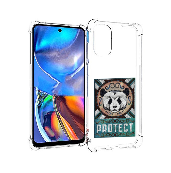

Чехол MyPads защита панды для Motorola Moto E32, Прозрачный, Tocco