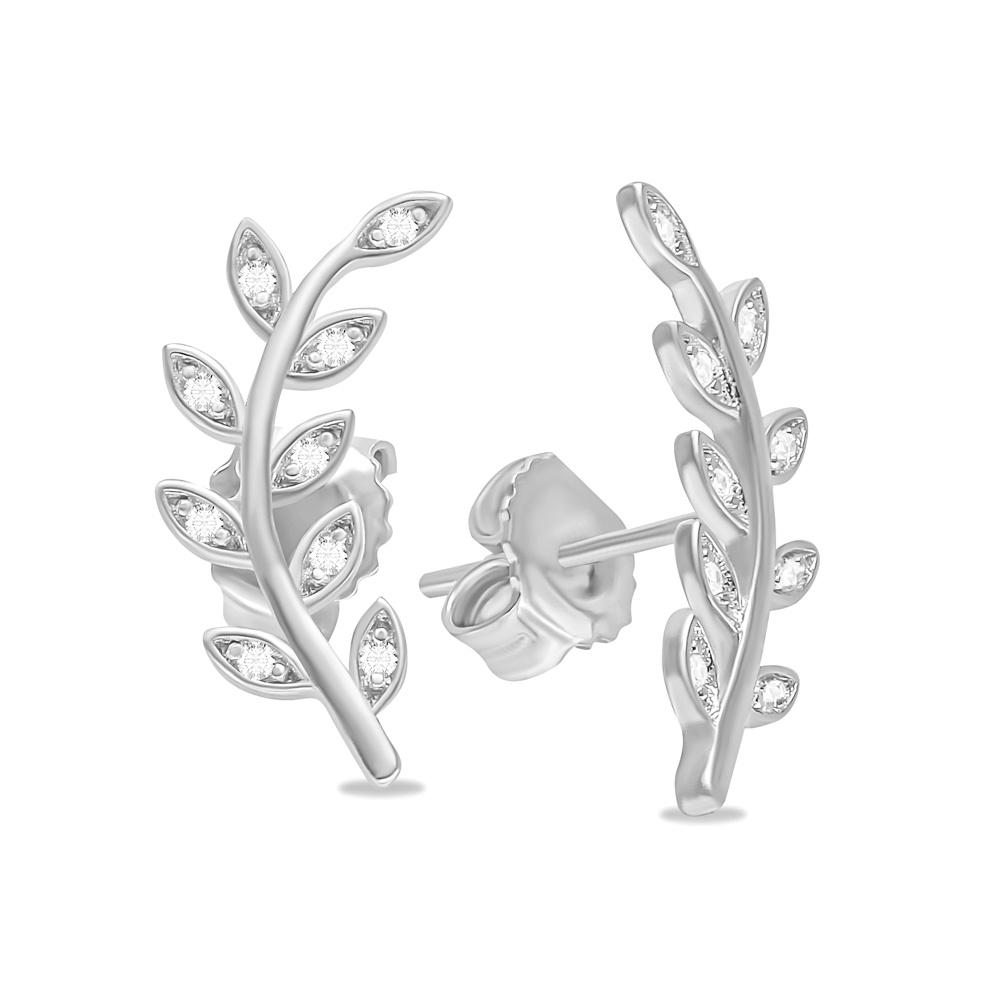 

Серьги из серебра 585Gold 4100083479, фианит, 4100083479