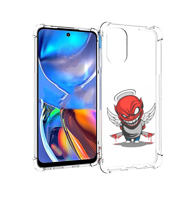 

Чехол MyPads злой-ангел для Motorola Moto E32, Прозрачный, Tocco