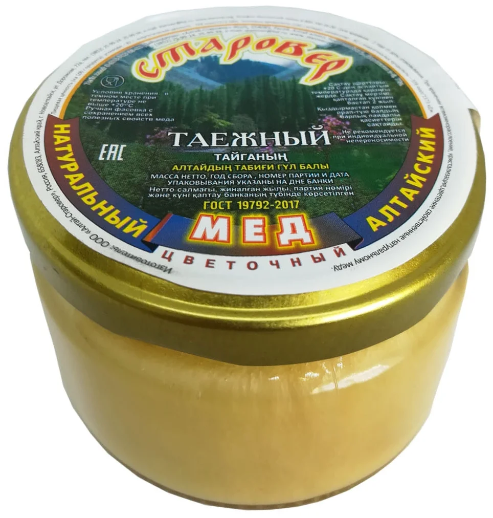 

Мёд Алтай Старовер Таёжный, 300 г, Таёжный