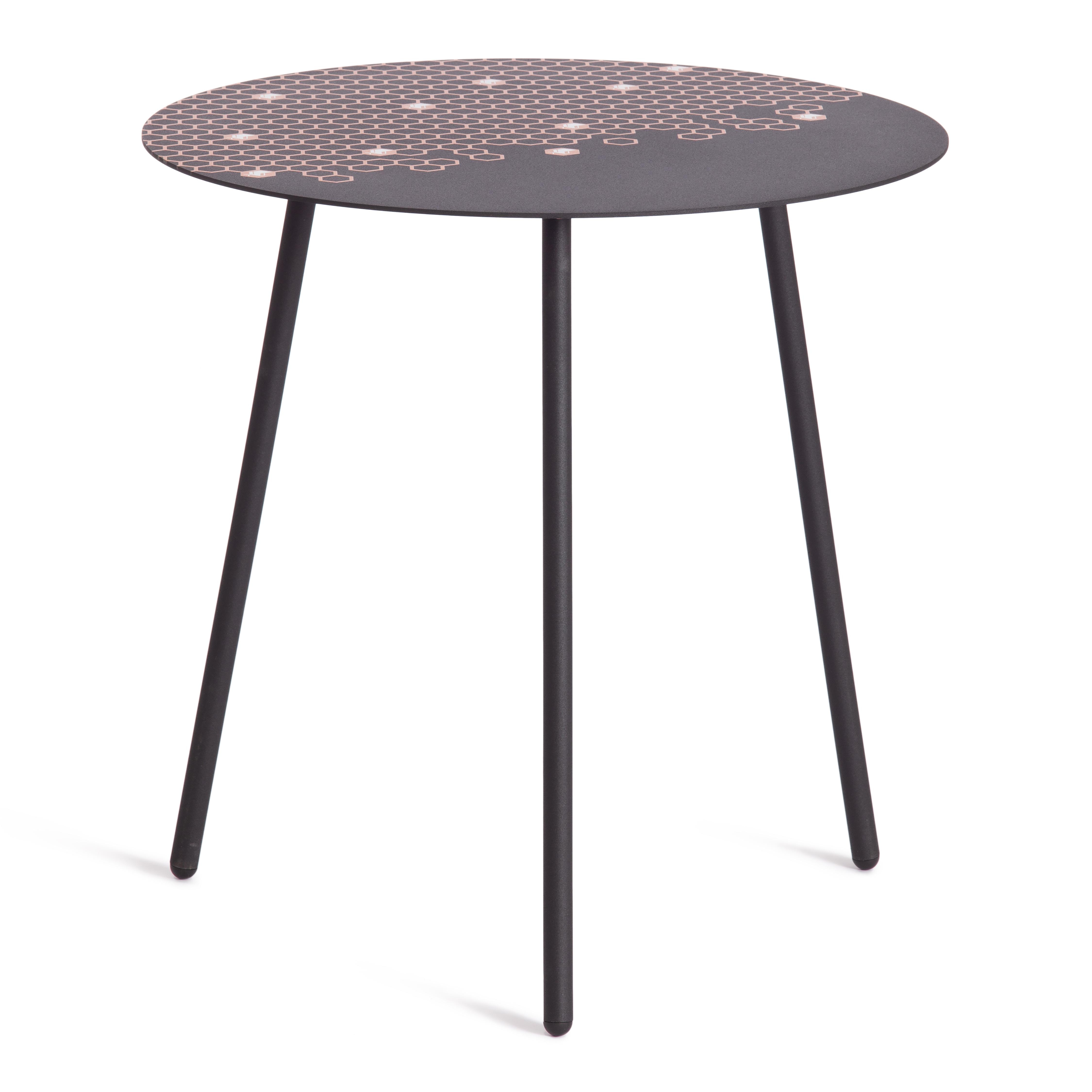 фото Столик кофейный сервировочный tetchair tetchair, металл, 45 х 45 х 45 см, черный с лого