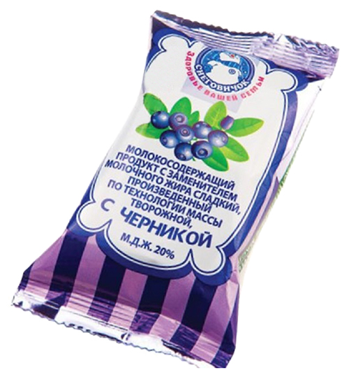 

Творожный продукт Снеговичок с черникой 20% сзмж 90 г