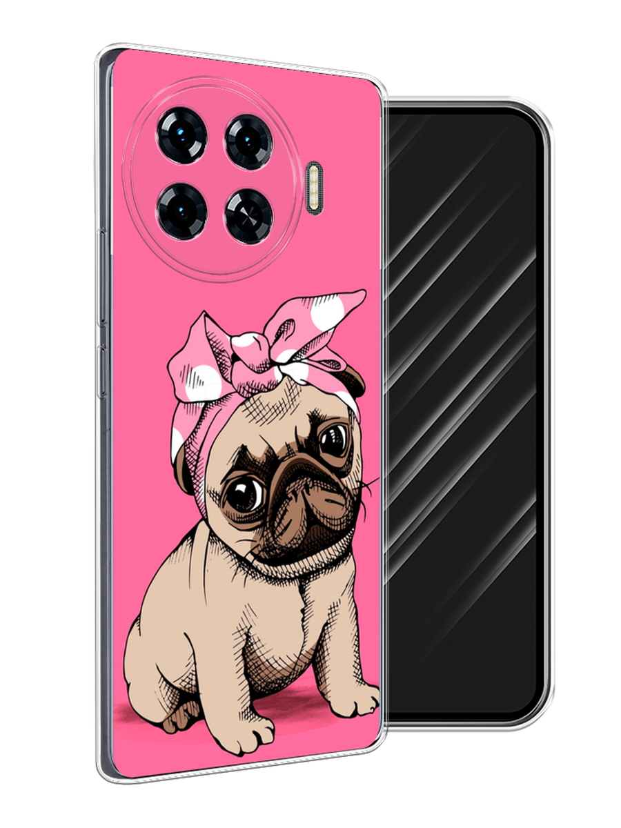 

Чехол Awog на Tecno Spark 20 Pro Plus "Dog Pin-Up", Розовый;бежевый, 305050-1