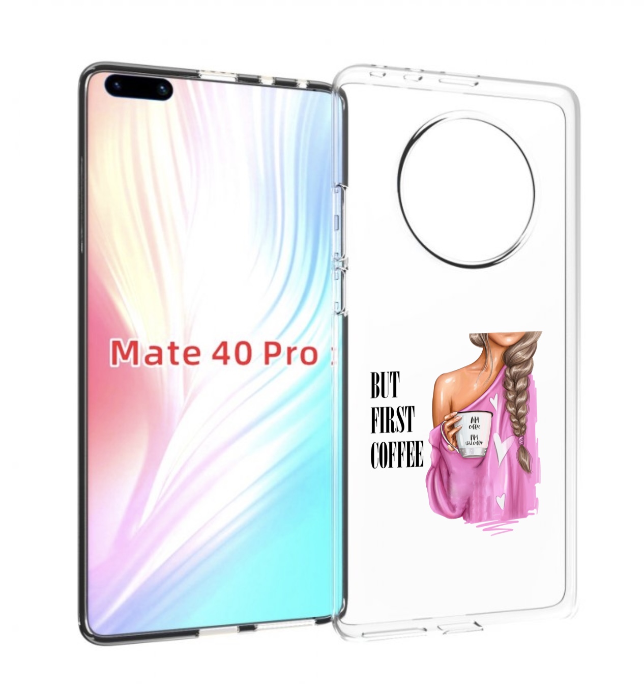 

Чехол MyPads сначала-кофе для Huawei Mate 40 Pro (NOH-NX9), Прозрачный, Tocco