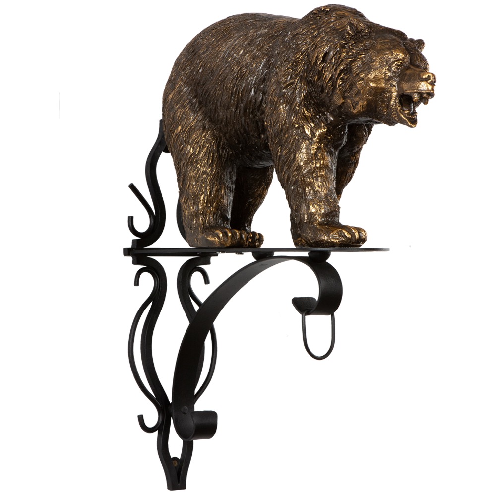

Кронштейн для цветов Медведь Велес Бронза, Золотистый;черный