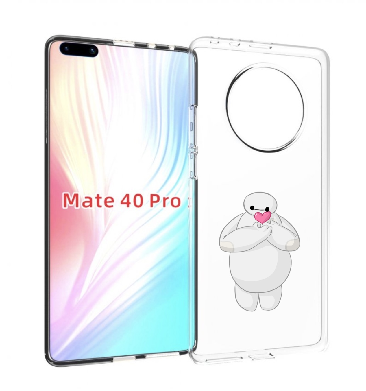 

Чехол MyPads снеговик-с-сердечком для Huawei Mate 40 Pro (NOH-NX9), Прозрачный, Tocco