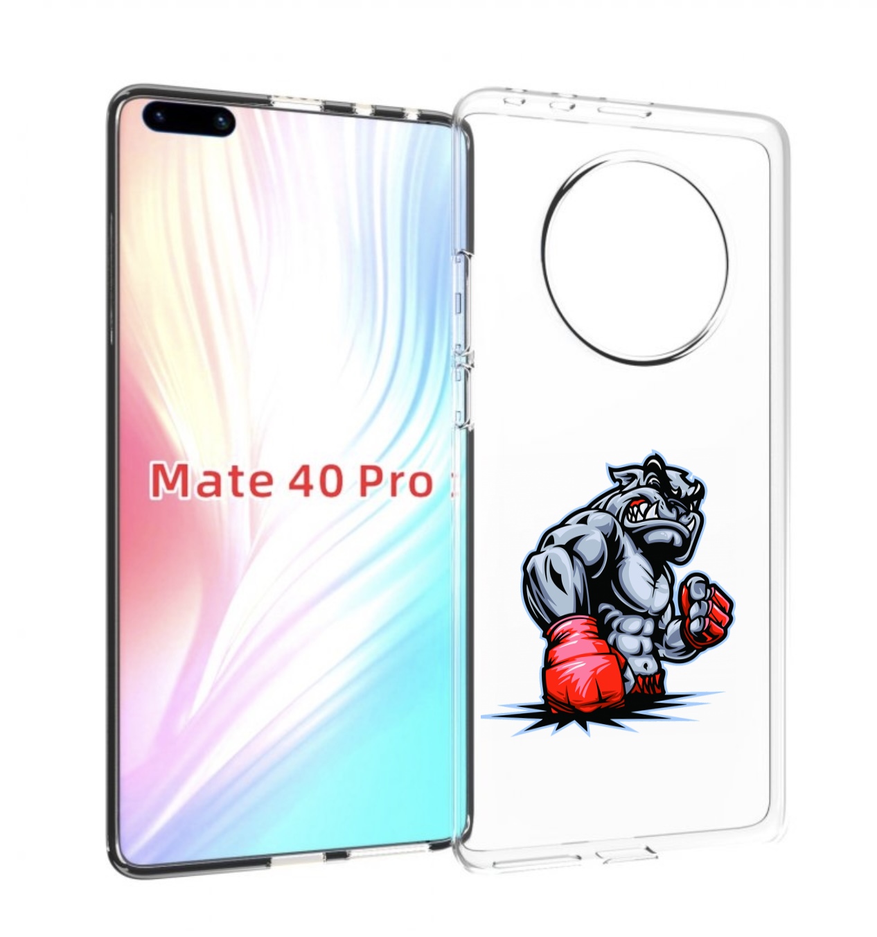 

Чехол MyPads собака-боксер для Huawei Mate 40 Pro (NOH-NX9), Прозрачный, Tocco