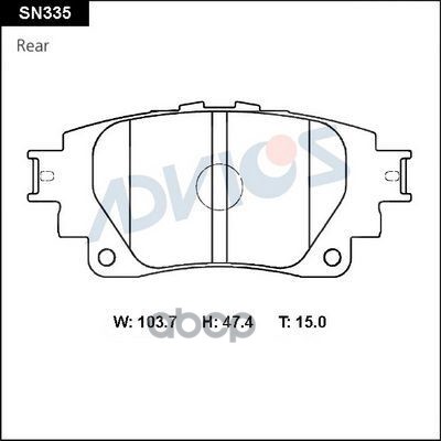 

Дисковые Тормозные Колодки Advics ADVICS арт. SN335