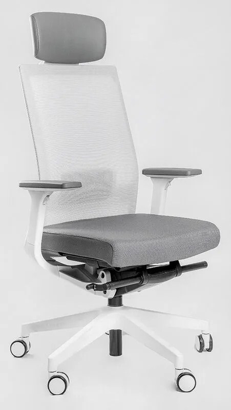 Эргономичное кресло Falto А1 серый, белый