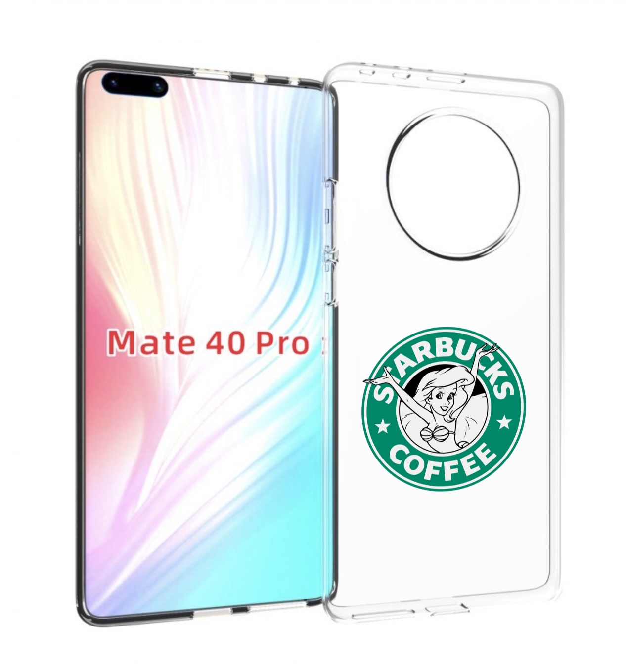 

Чехол MyPads старбакс-кофее для Huawei Mate 40 Pro (NOH-NX9), Прозрачный, Tocco