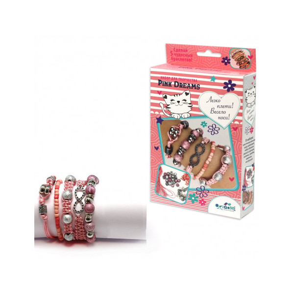 

Набор для творчества ORIGAMI Создание украшений Pink Dreams Пять браслетов 5890