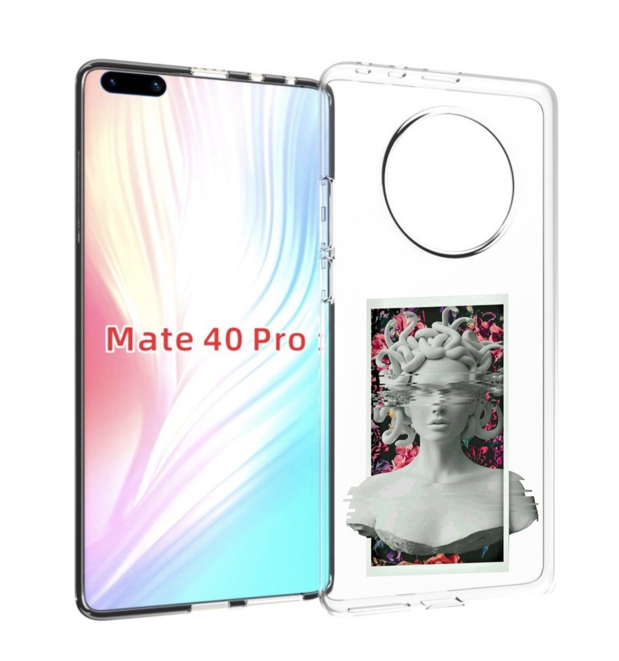 

Чехол MyPads статуя-медузы для Huawei Mate 40 Pro (NOH-NX9), Прозрачный, Tocco