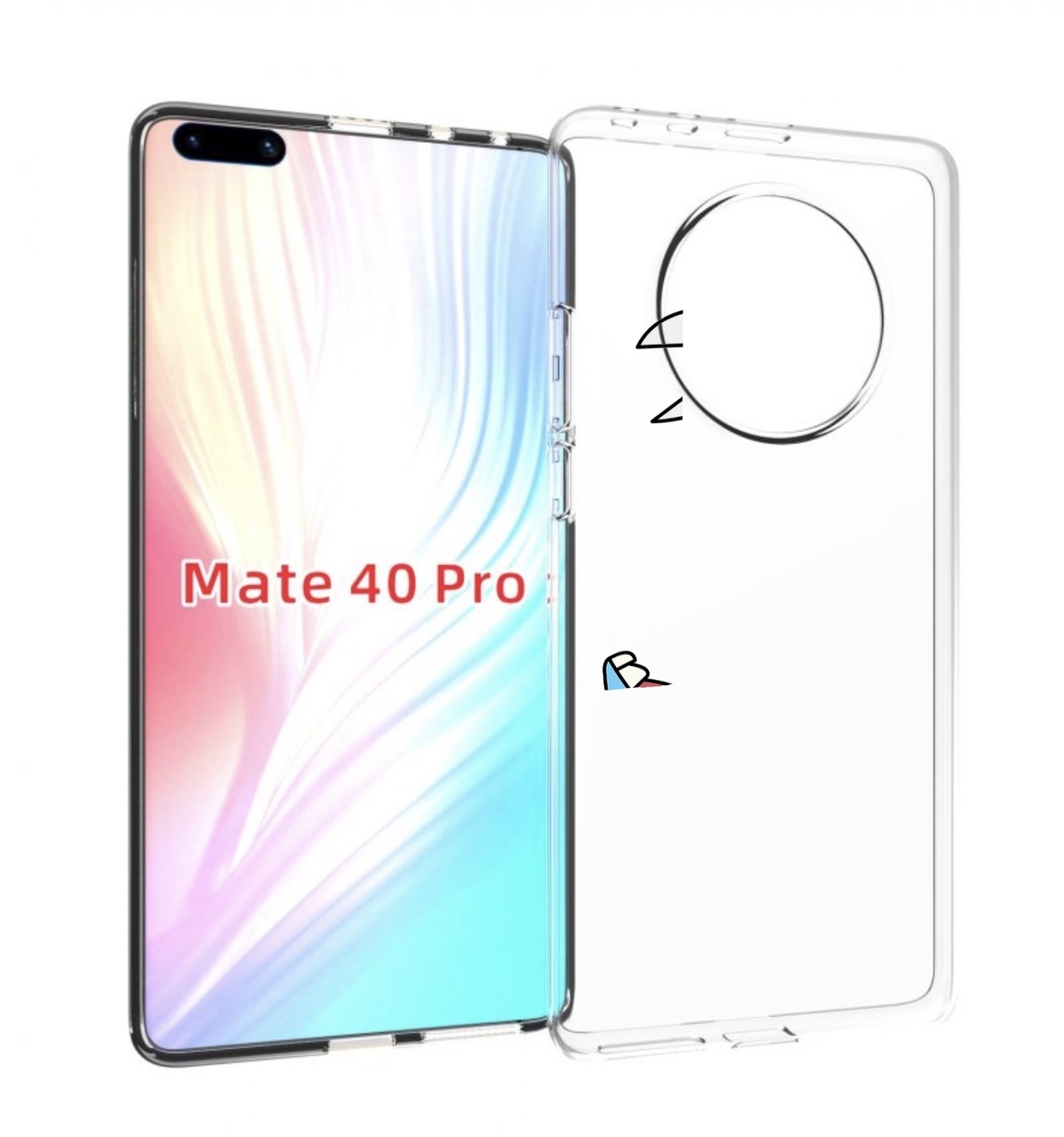 Чехол MyPads стич-с-ножницами для Huawei Mate 40 Pro (NOH-NX9)