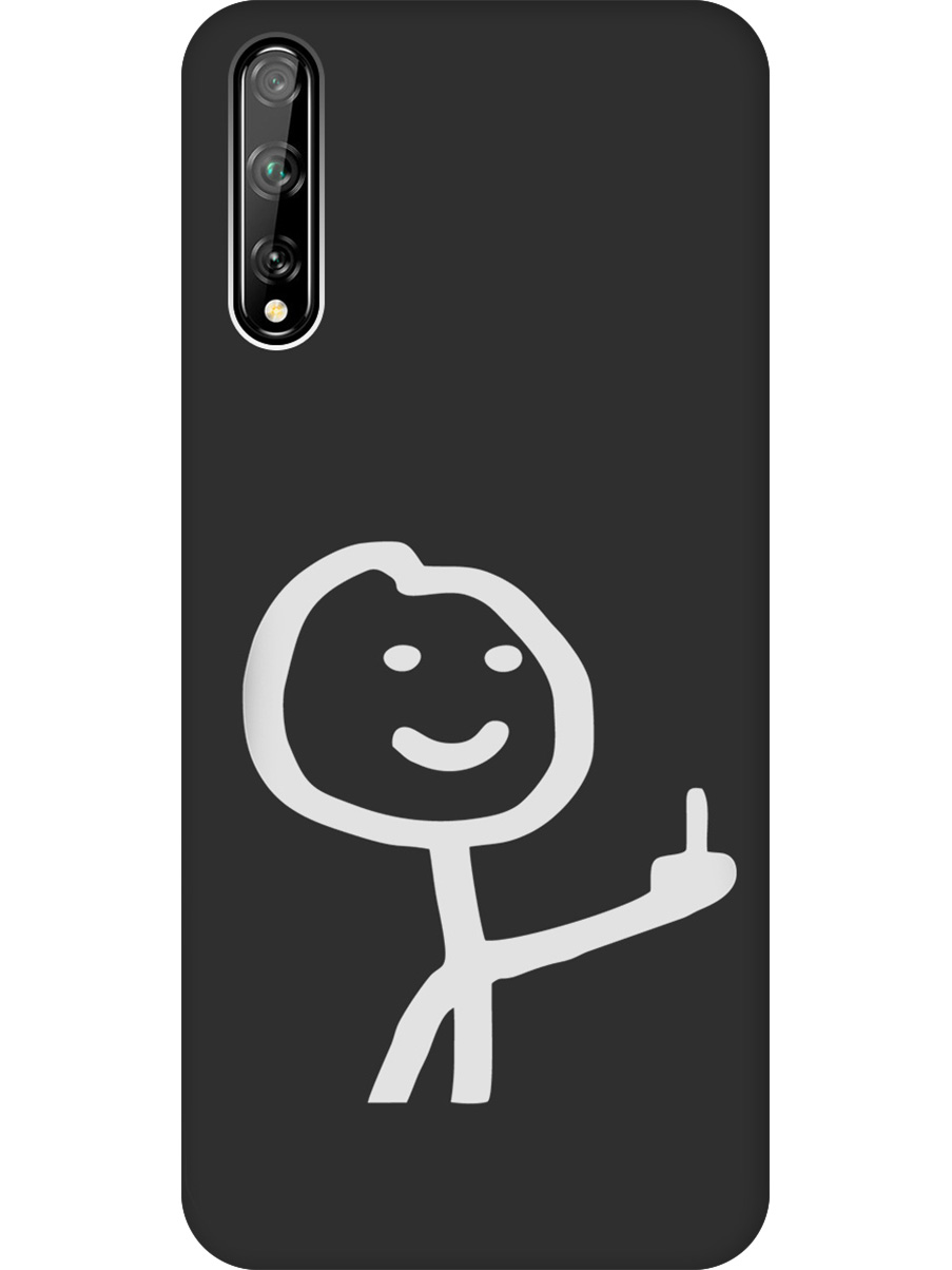 

Силиконовый чехол на Honor 30i / Huawei Y8P с принтом "Fck" матовый черный, Черный;белый;серый, 723101161