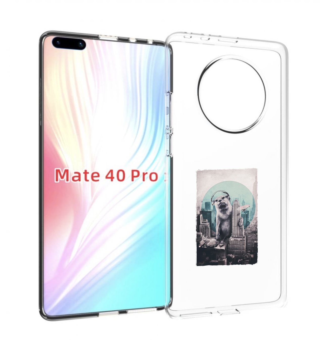 

Чехол MyPads выдра в городе для Huawei Mate 40 Pro (NOH-NX9), Прозрачный, Tocco
