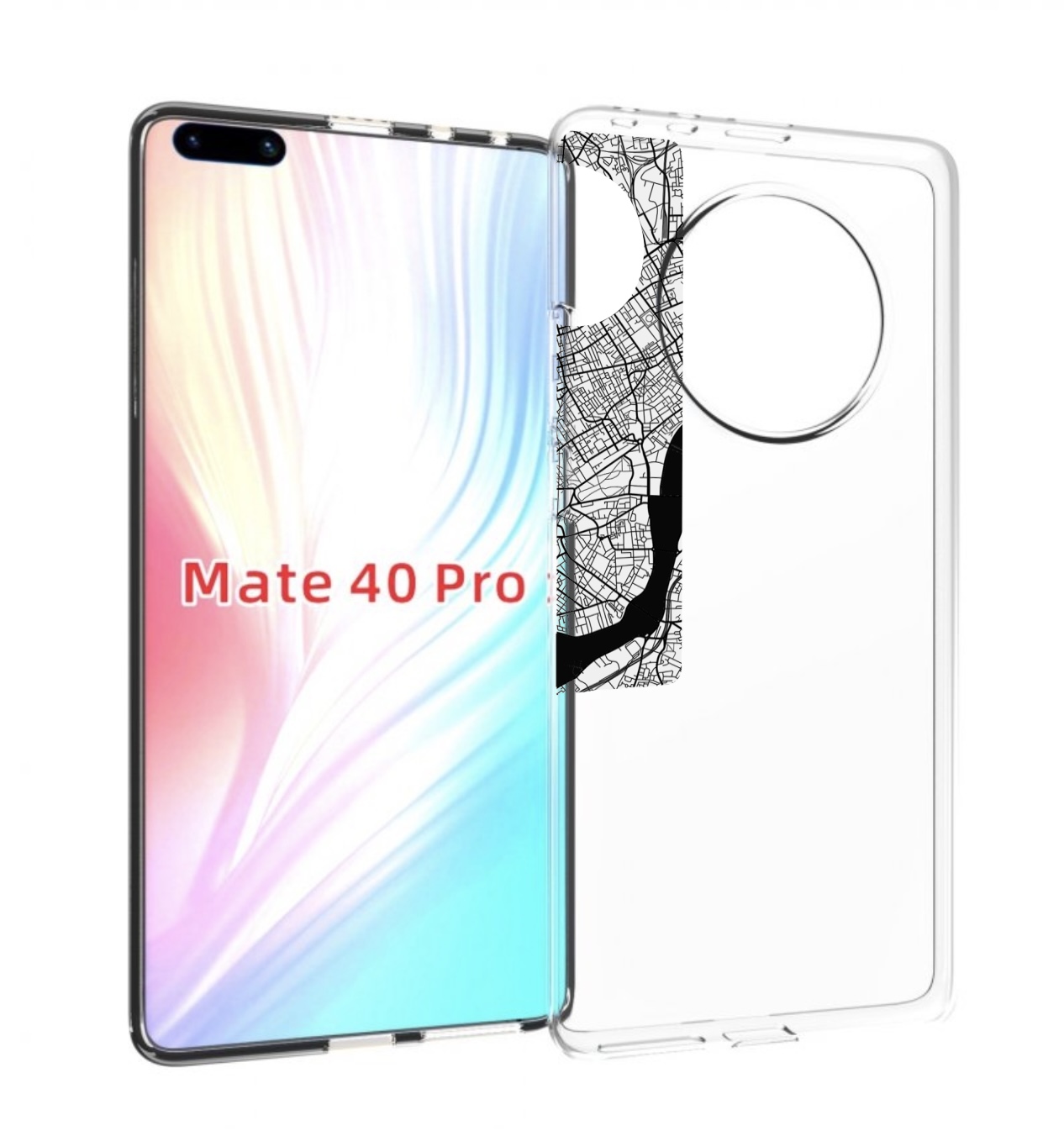 

Чехол MyPads схема-лондон для Huawei Mate 40 Pro (NOH-NX9), Прозрачный, Tocco