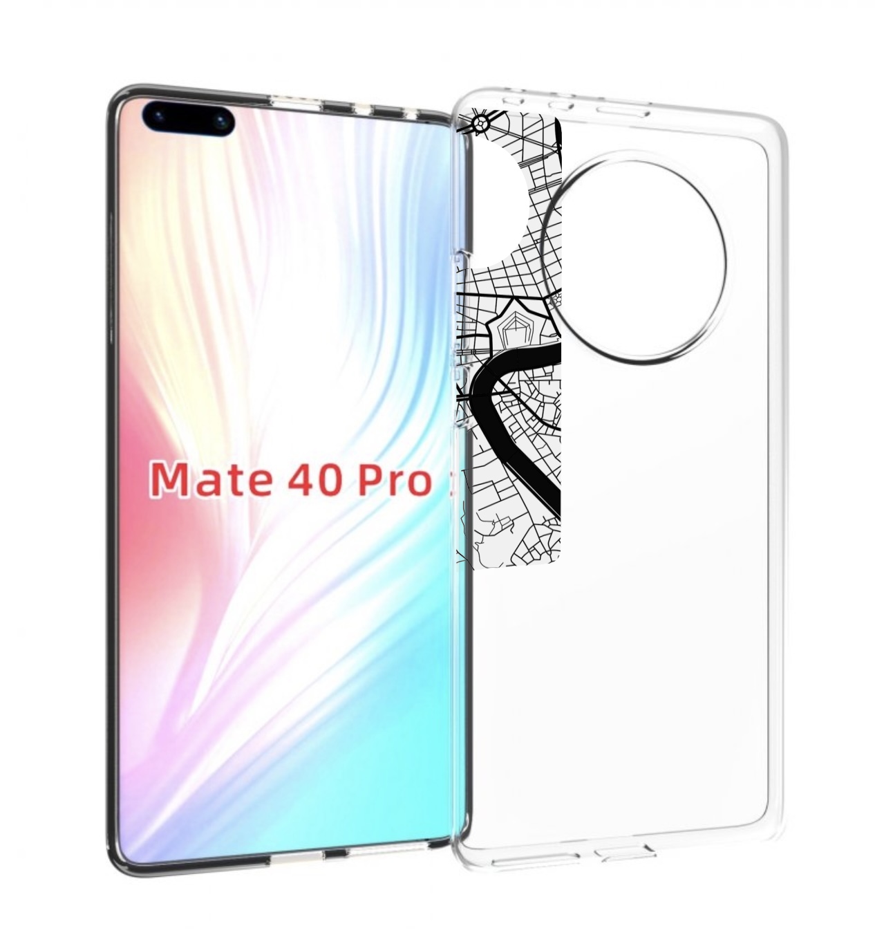 

Чехол MyPads схема-рим для Huawei Mate 40 Pro (NOH-NX9), Прозрачный, Tocco