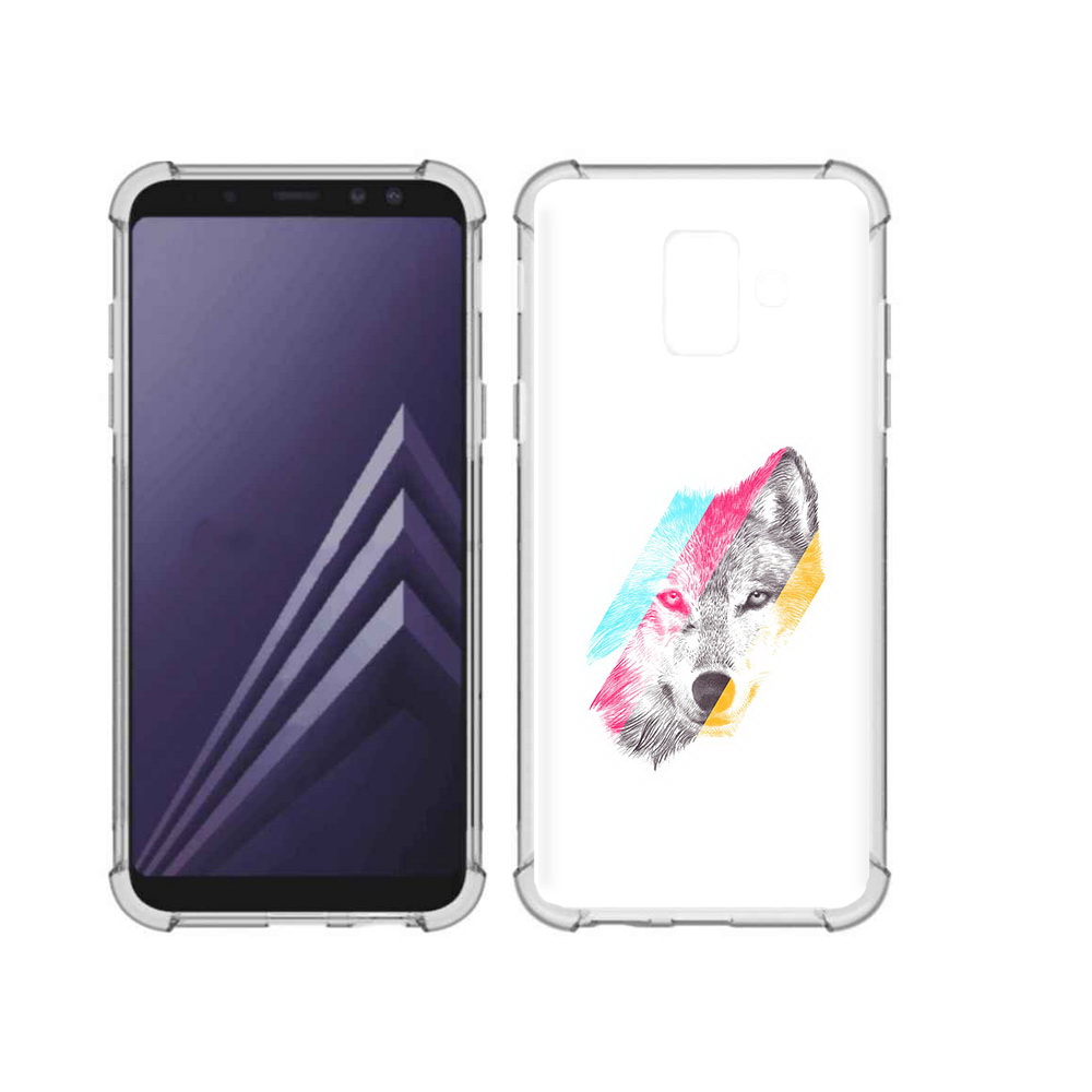 

Чехол MyPads Tocco для Samsung Galaxy A6 (2018) волк градиент (PT111558.582.268), Прозрачный, Tocco