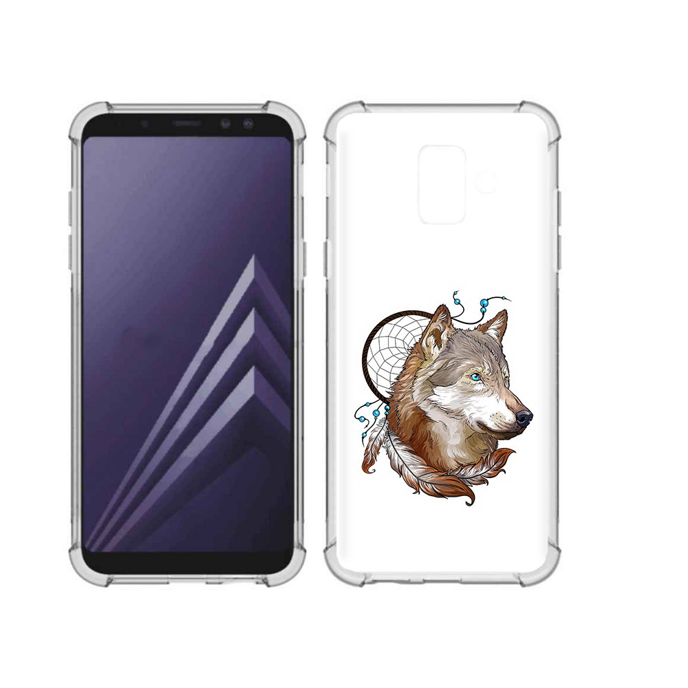 

Чехол MyPads Tocco для Samsung Galaxy A6 (2018) волк и ловец снов (PT111558.582.269), Прозрачный, Tocco