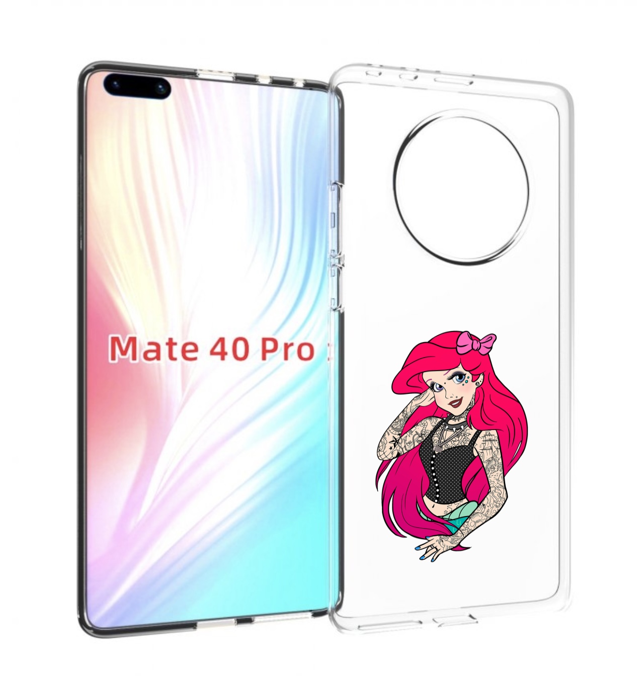 Чехол MyPads татуированная-принцесса женский для Huawei Mate 40 Pro (NOH-NX9)