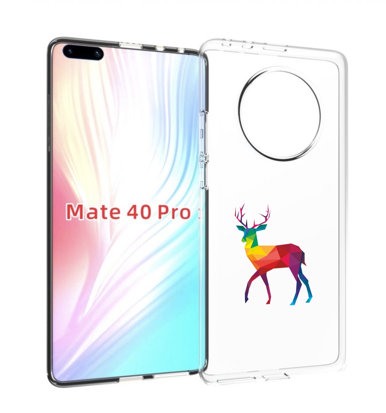 

Чехол MyPads геометрический олень для Huawei Mate 40 Pro (NOH-NX9), Прозрачный, Tocco