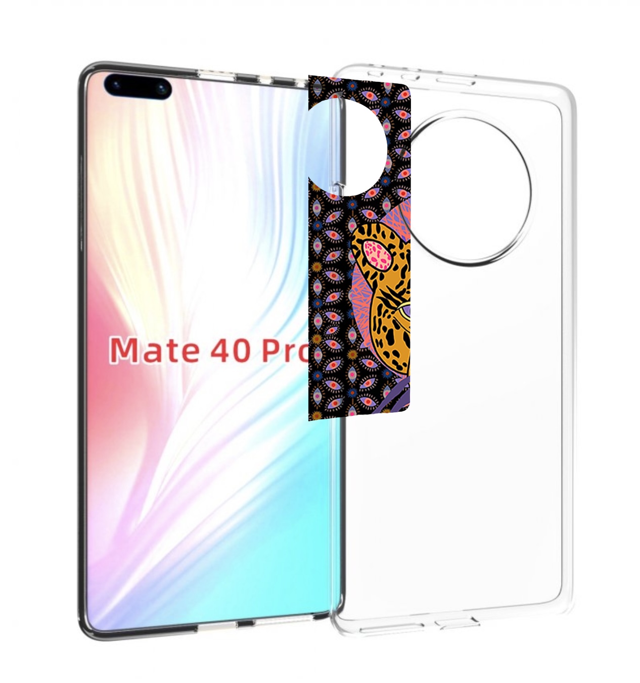 

Чехол MyPads тигр-в-глазах для Huawei Mate 40 Pro (NOH-NX9), Прозрачный, Tocco