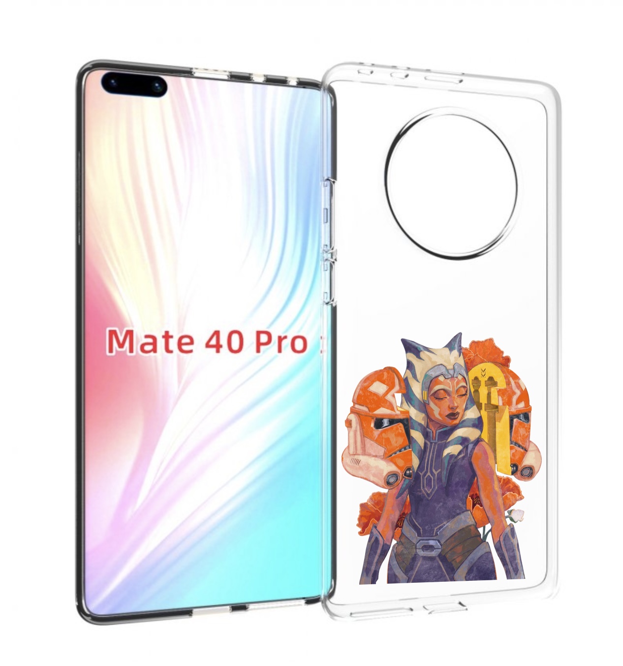

Чехол MyPads тогрута-асока-тано для Huawei Mate 40 Pro (NOH-NX9), Прозрачный, Tocco