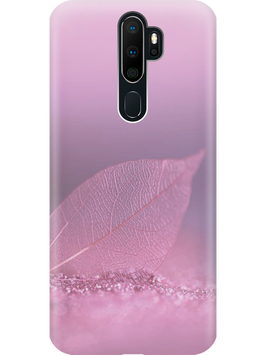 

Силиконовый чехол на Oppo A5 (2020)/A9 (2020) с принтом "Листок в розовых блестках", Прозрачный;розовый;фиолетовый, 726151322