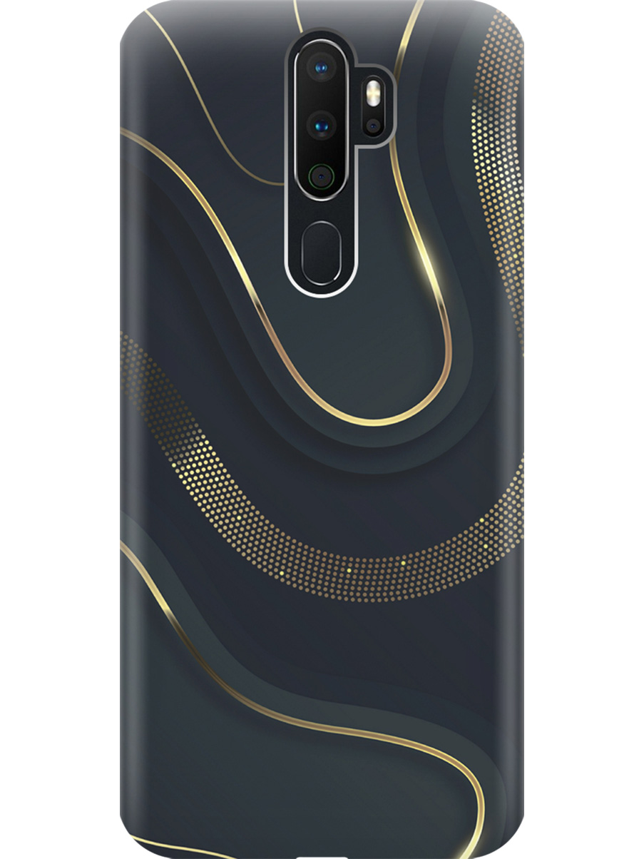

Силиконовый чехол на Oppo A5 (2020)/A9 (2020) с принтом "Золотистые акценты", Прозрачный;золотистый;серый, 726151331