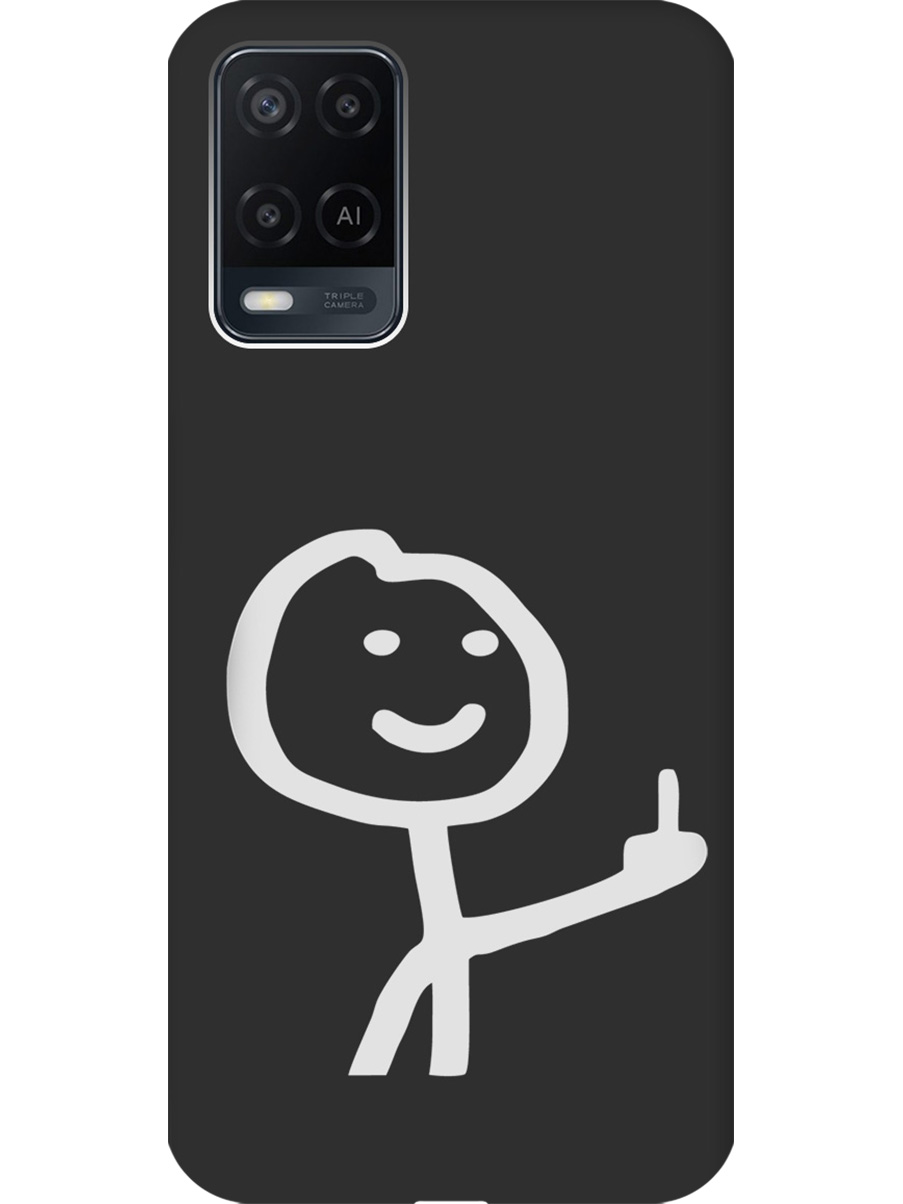 

Силиконовый чехол на Oppo A54 с принтом "Fck" матовый черный, Черный;белый;серый, 726147161