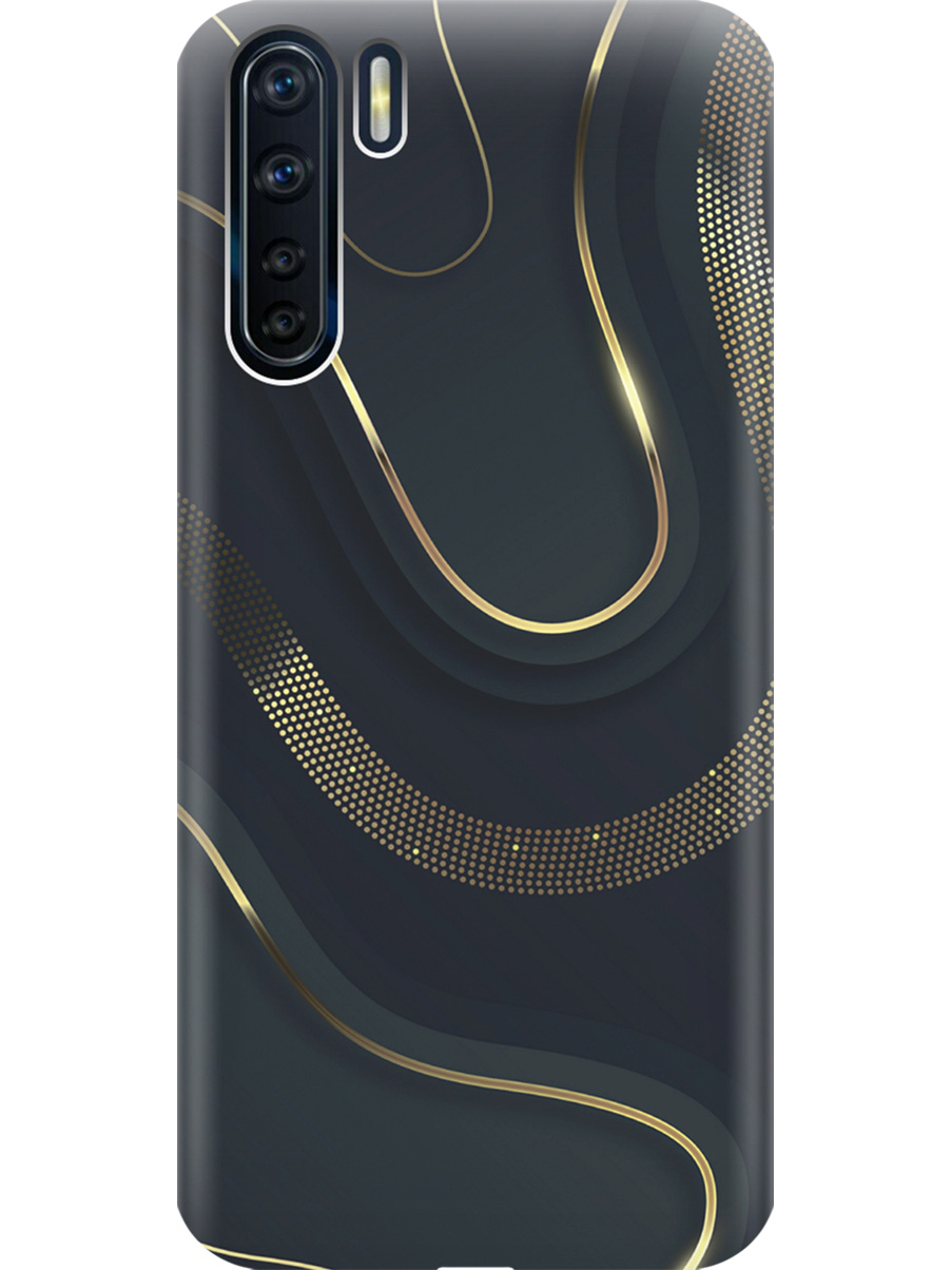 

Силиконовый чехол на OPPO A91 / Reno3 с принтом "Золотистые акценты", Прозрачный;золотистый;серый, 726148831