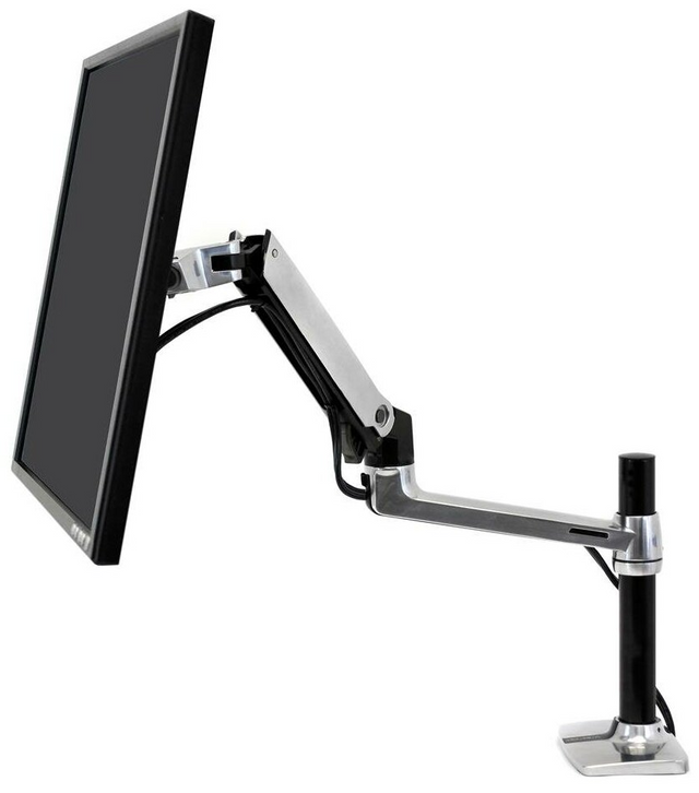 

Наклонно-поворотный кронштейн для монитора Ergotron LX Desk Mount 17-27 серебристый, LX Desk Mount