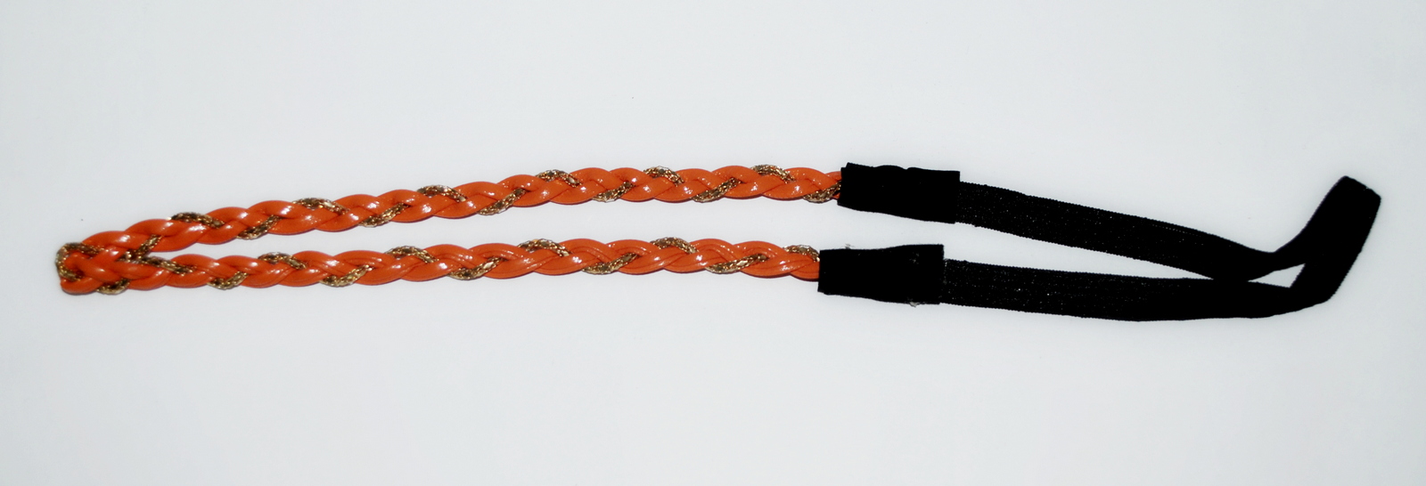 Детская повязка для волос Fashion Jewelry, косичка оранжевая с золотой нитью ручка для сумки из натуральной кожи с карабинами 30 ± 2 см × 1 2 см коричневый золотой